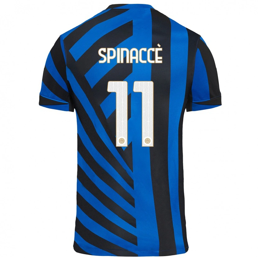 Danxen Niño Camiseta Matteo Spinaccè #11 Azul Negro 1ª Equipación 2024/25 La Camisa
