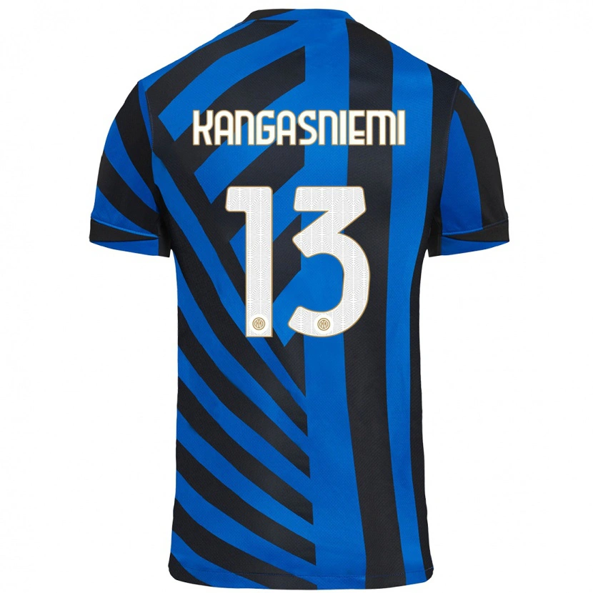 Danxen Niño Camiseta Ilari Kangasniemi #13 Azul Negro 1ª Equipación 2024/25 La Camisa