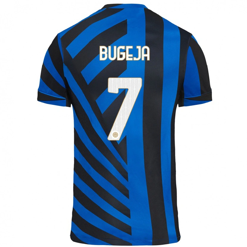 Danxen Niño Camiseta Haley Bugeja #7 Azul Negro 1ª Equipación 2024/25 La Camisa