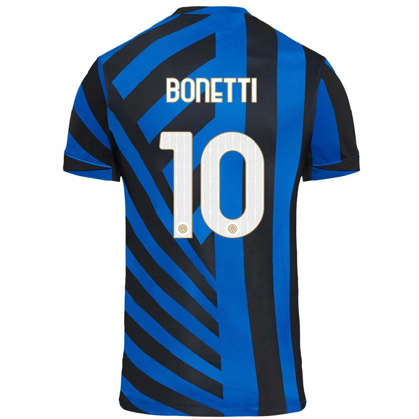 Danxen Niño Camiseta Tatiana Bonetti #10 Azul Negro 1ª Equipación 2024/25 La Camisa