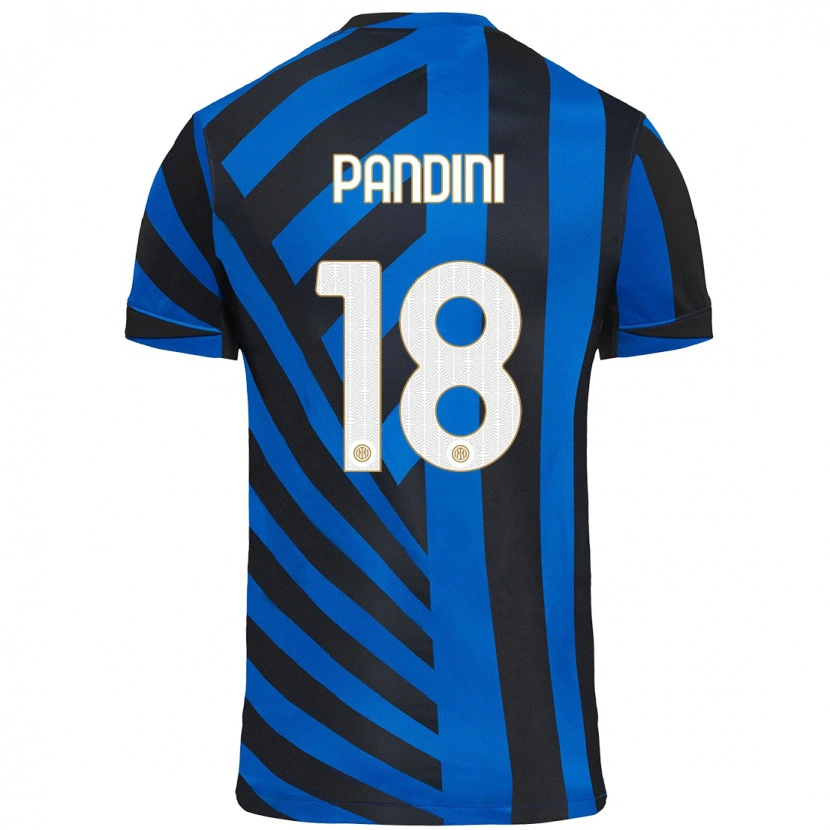 Danxen Niño Camiseta Marta Pandini #18 Azul Negro 1ª Equipación 2024/25 La Camisa