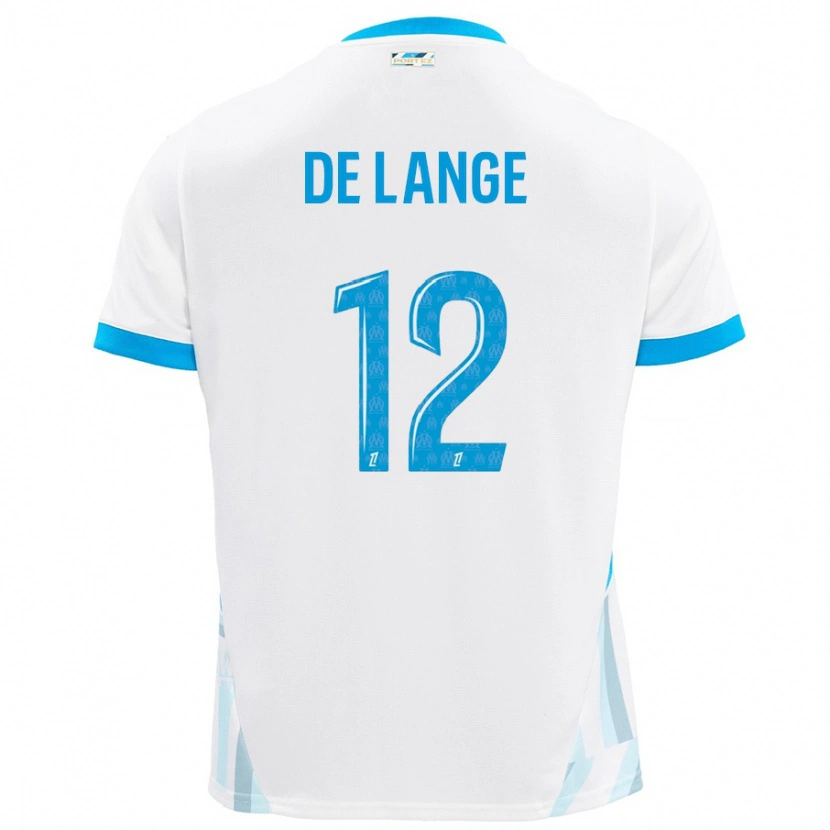 Danxen Niño Camiseta Jeffrey De Lange #12 Blanco Azul Cielo 1ª Equipación 2024/25 La Camisa
