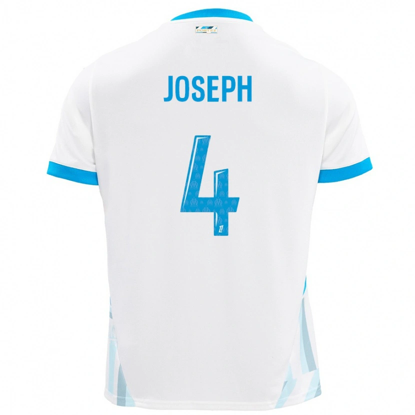 Danxen Niño Camiseta Tabita Joseph #4 Blanco Azul Cielo 1ª Equipación 2024/25 La Camisa