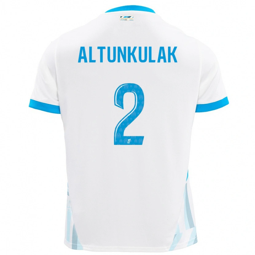 Danxen Niño Camiseta Selen Altunkulak #2 Blanco Azul Cielo 1ª Equipación 2024/25 La Camisa