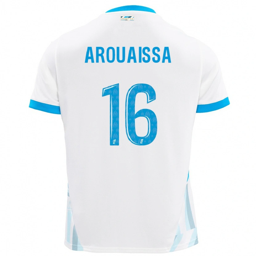 Danxen Niño Camiseta Ines Arouaissa #16 Blanco Azul Cielo 1ª Equipación 2024/25 La Camisa