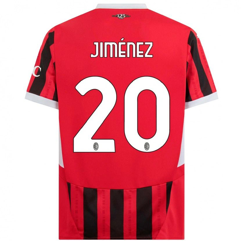 Danxen Niño Camiseta Álex Jiménez #20 Rojo Negro 1ª Equipación 2024/25 La Camisa