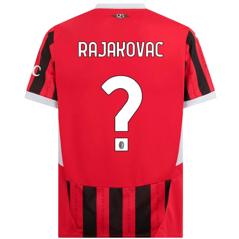 Danxen Niño Camiseta Mihajlo Rajakovac #0 Rojo Negro 1ª Equipación 2024/25 La Camisa