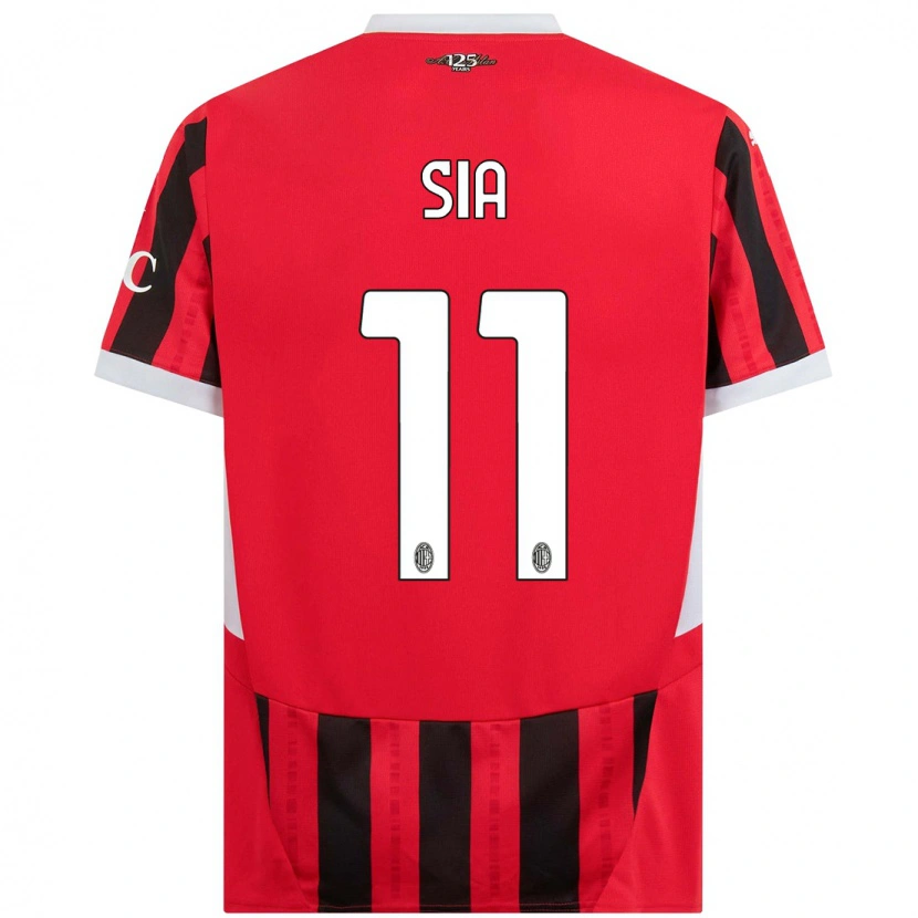 Danxen Niño Camiseta Diego Sia #11 Rojo Negro 1ª Equipación 2024/25 La Camisa
