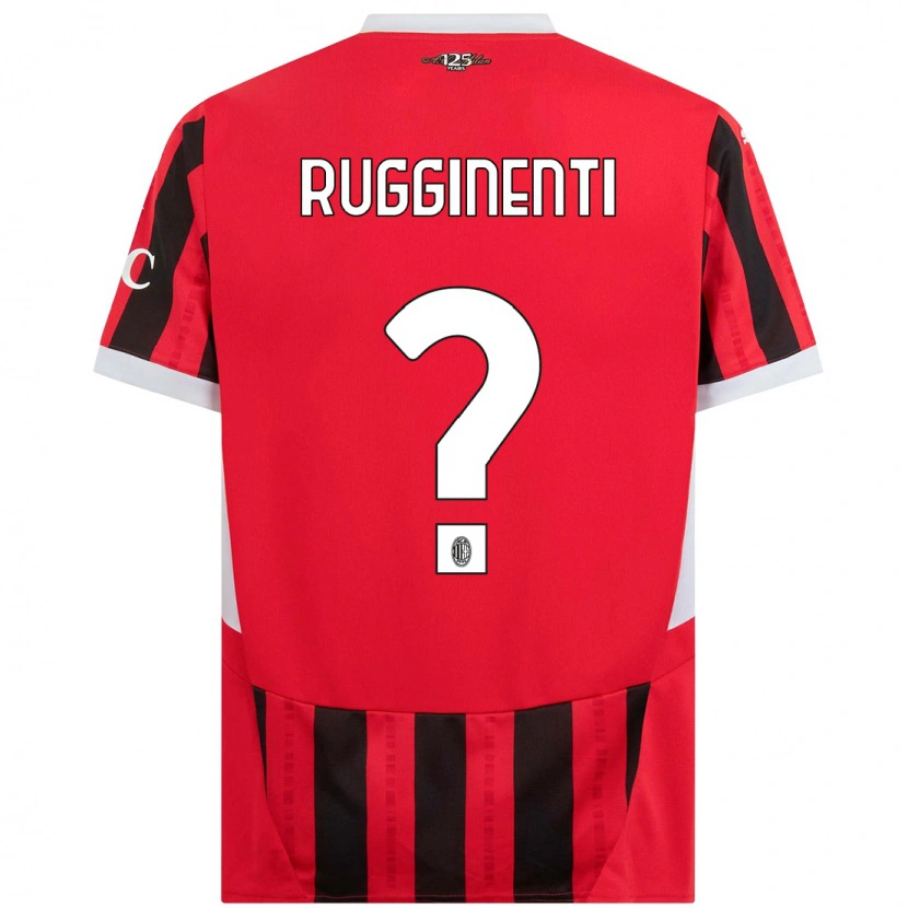 Danxen Niño Camiseta Omar Rugginenti #0 Rojo Negro 1ª Equipación 2024/25 La Camisa