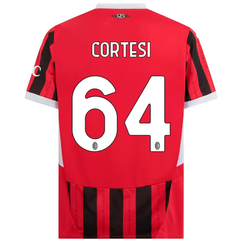Danxen Niño Camiseta Selena Cortesi #64 Rojo Negro 1ª Equipación 2024/25 La Camisa