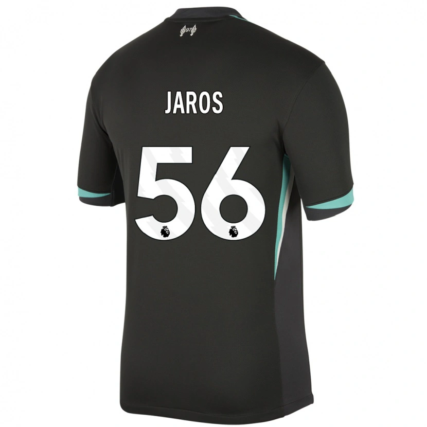 Danxen Niño Camiseta Vitezslav Jaros #56 Negro Antracita Blanco 2ª Equipación 2024/25 La Camisa