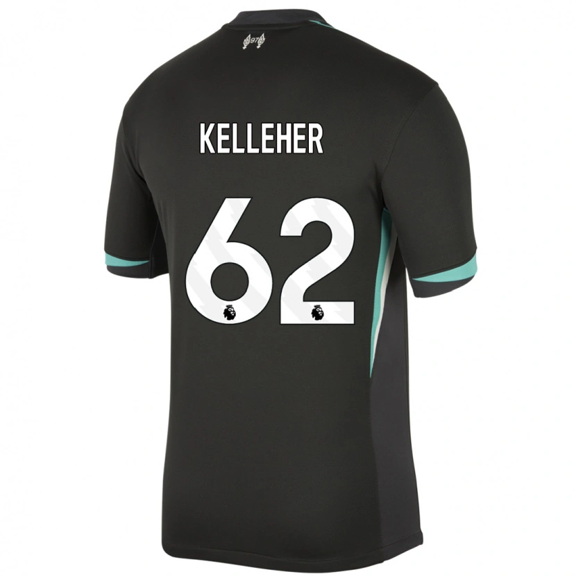 Danxen Niño Camiseta Caoimhín Kelleher #62 Negro Antracita Blanco 2ª Equipación 2024/25 La Camisa