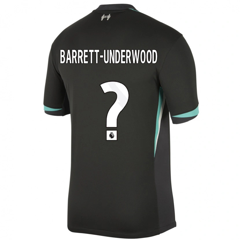 Danxen Niño Camiseta Keehan Barrett-Underwood #0 Negro Antracita Blanco 2ª Equipación 2024/25 La Camisa