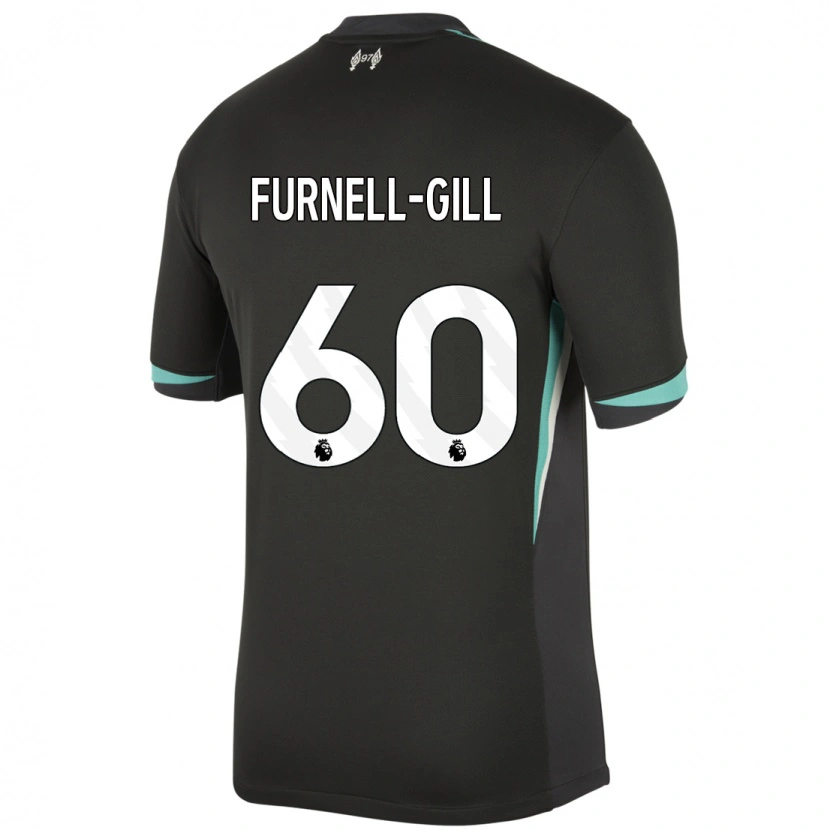 Danxen Niño Camiseta Luca Furnell-Gill #60 Negro Antracita Blanco 2ª Equipación 2024/25 La Camisa