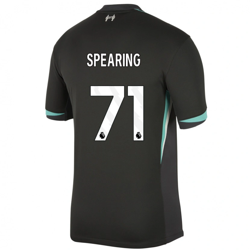 Danxen Niño Camiseta Jay Spearing #71 Negro Antracita Blanco 2ª Equipación 2024/25 La Camisa
