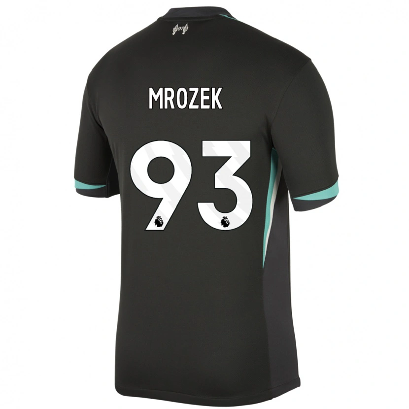 Danxen Niño Camiseta Fabian Mrozek #93 Negro Antracita Blanco 2ª Equipación 2024/25 La Camisa
