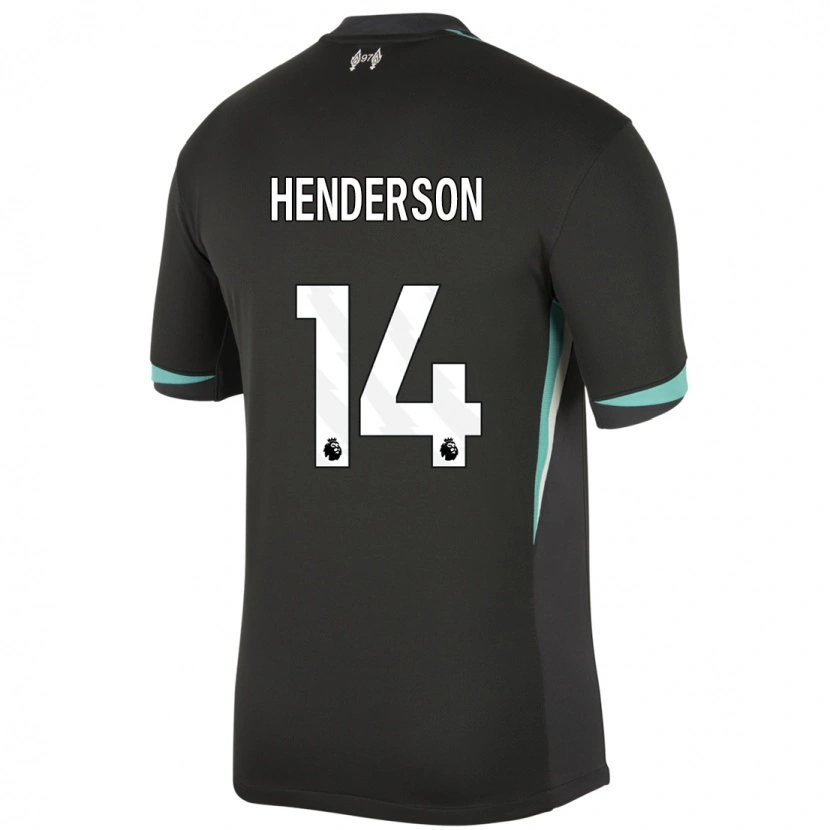 Danxen Niño Camiseta Henderson #14 Negro Antracita Blanco 2ª Equipación 2024/25 La Camisa