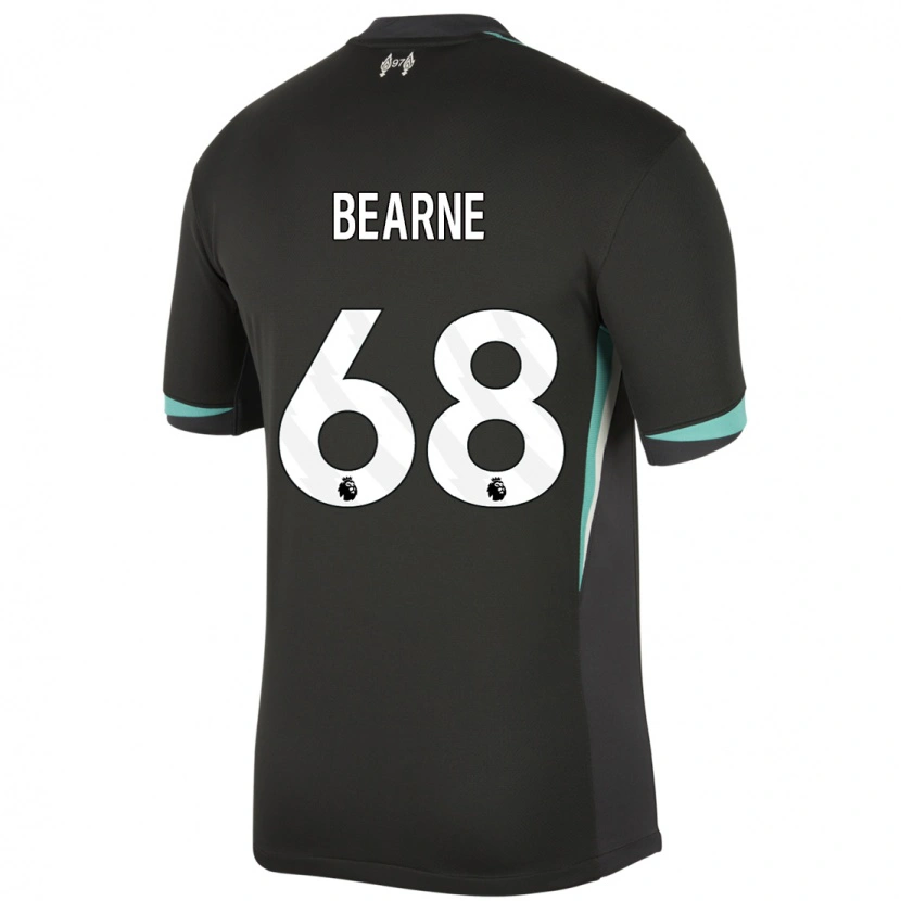 Danxen Niño Camiseta Jack Bearne #68 Negro Antracita Blanco 2ª Equipación 2024/25 La Camisa