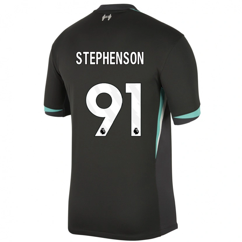 Danxen Niño Camiseta Luca Stephenson #91 Negro Antracita Blanco 2ª Equipación 2024/25 La Camisa