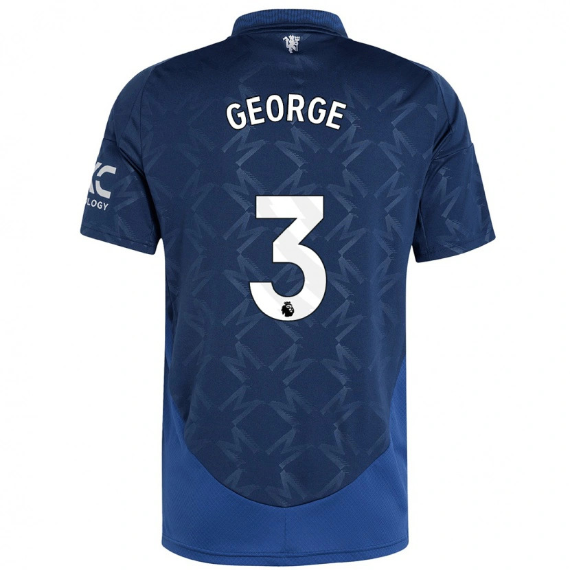Danxen Niño Camiseta Gabby George #3 Índigo 2ª Equipación 2024/25 La Camisa