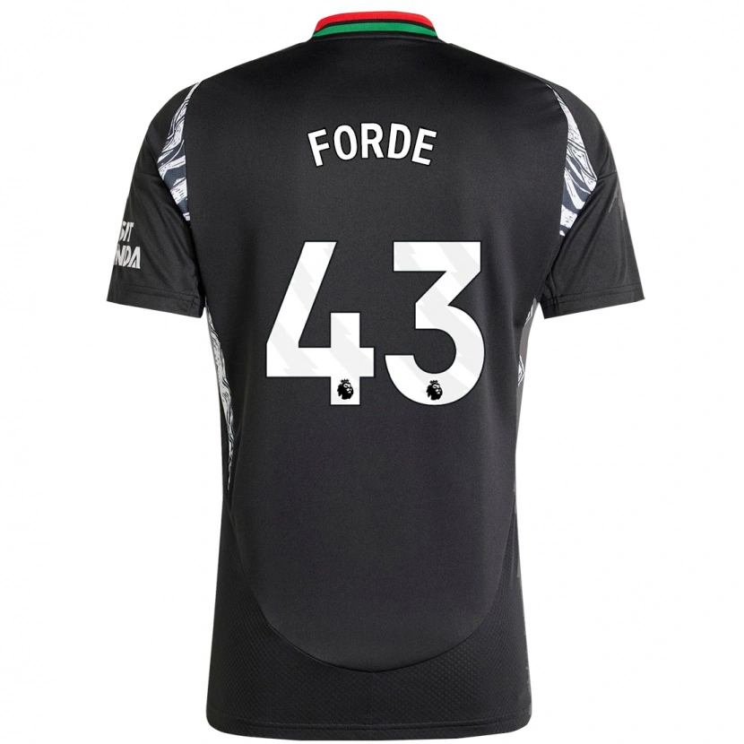 Danxen Niño Camiseta Romari Forde #43 Negro 2ª Equipación 2024/25 La Camisa