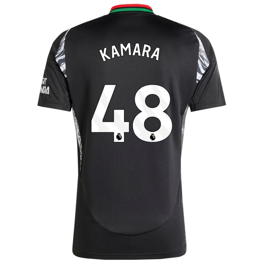 Danxen Niño Camiseta Osman Kamara #48 Negro 2ª Equipación 2024/25 La Camisa