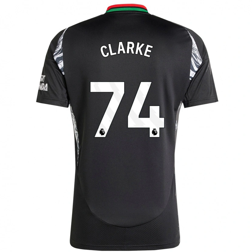 Danxen Niño Camiseta Brayden Clarke #74 Negro 2ª Equipación 2024/25 La Camisa