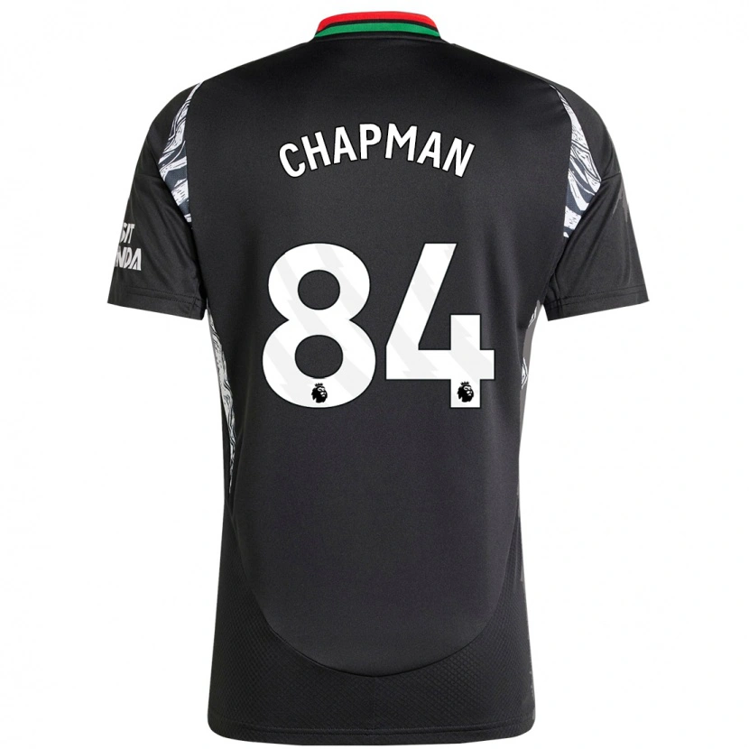 Danxen Niño Camiseta Samuel Chapman #84 Negro 2ª Equipación 2024/25 La Camisa