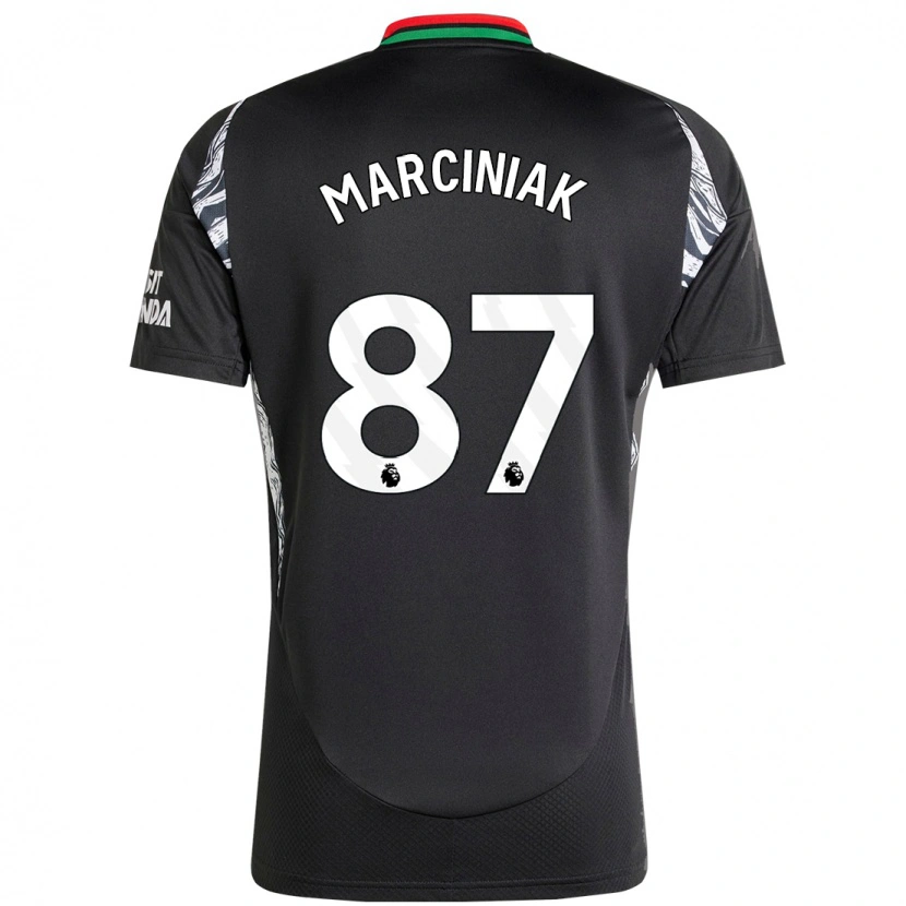 Danxen Niño Camiseta Alex Marciniak #87 Negro 2ª Equipación 2024/25 La Camisa