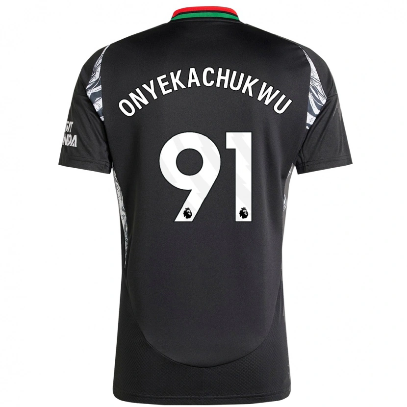 Danxen Niño Camiseta Samuel Onyekachukwu #91 Negro 2ª Equipación 2024/25 La Camisa
