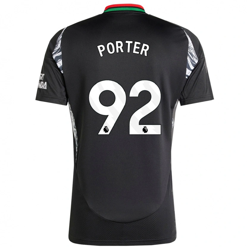 Danxen Niño Camiseta Jack Porter #92 Negro 2ª Equipación 2024/25 La Camisa