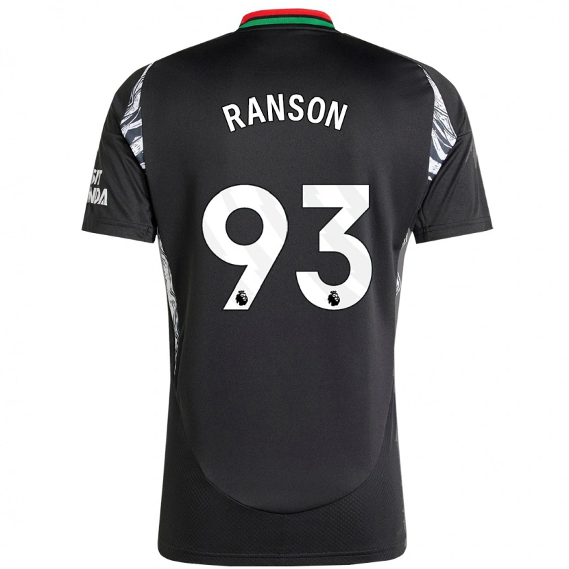 Danxen Niño Camiseta Khari Ranson #93 Negro 2ª Equipación 2024/25 La Camisa