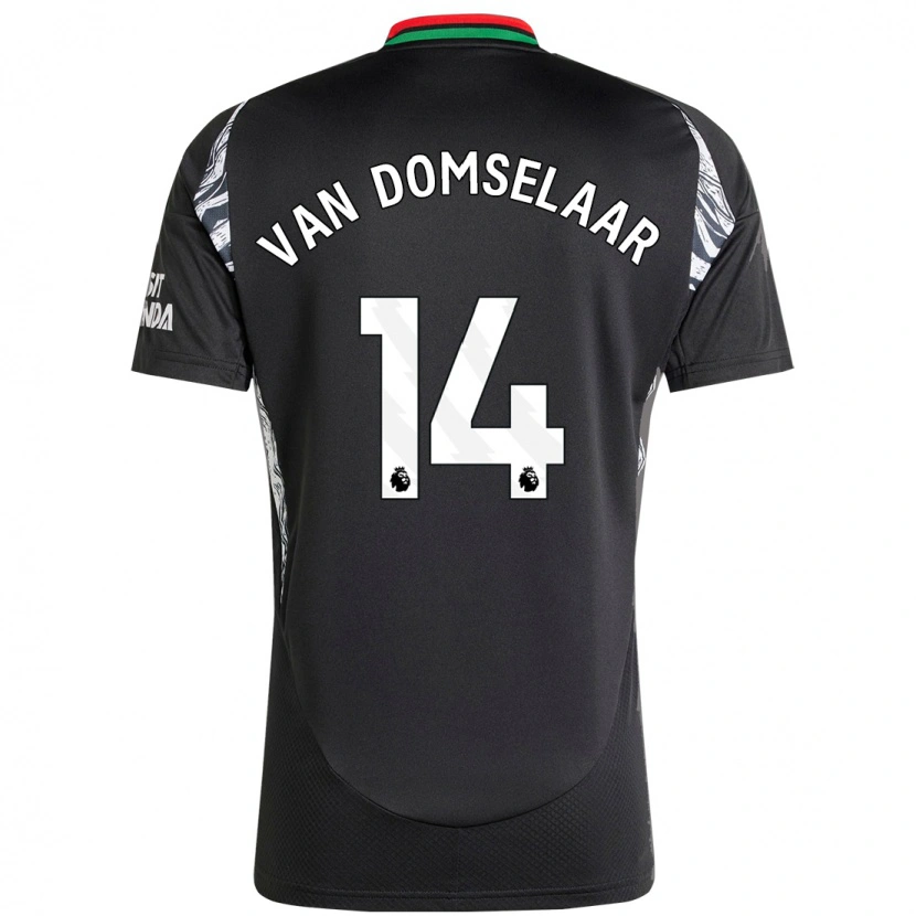 Danxen Niño Camiseta Daphne Van Domselaar #14 Negro 2ª Equipación 2024/25 La Camisa