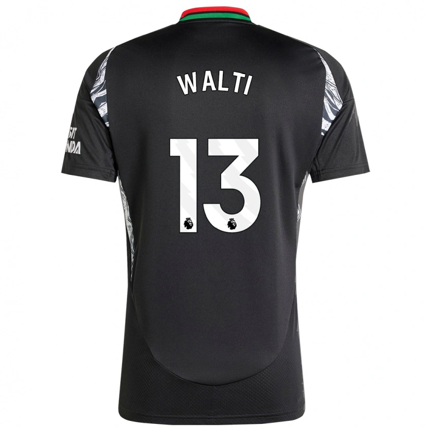 Danxen Niño Camiseta Lia Walti #13 Negro 2ª Equipación 2024/25 La Camisa