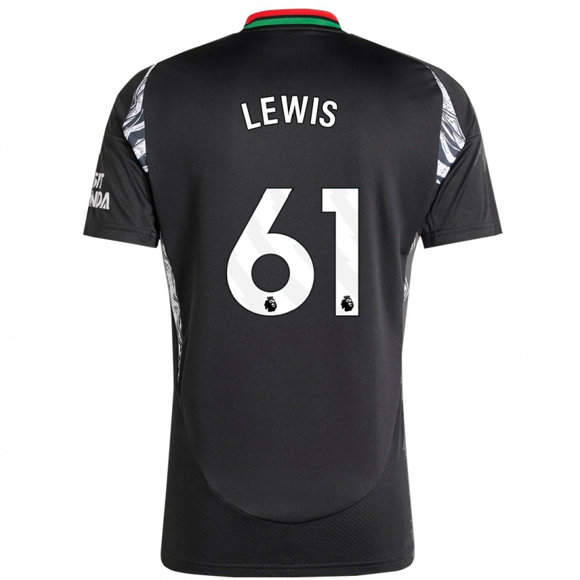 Danxen Niño Camiseta George Lewis #61 Negro 2ª Equipación 2024/25 La Camisa