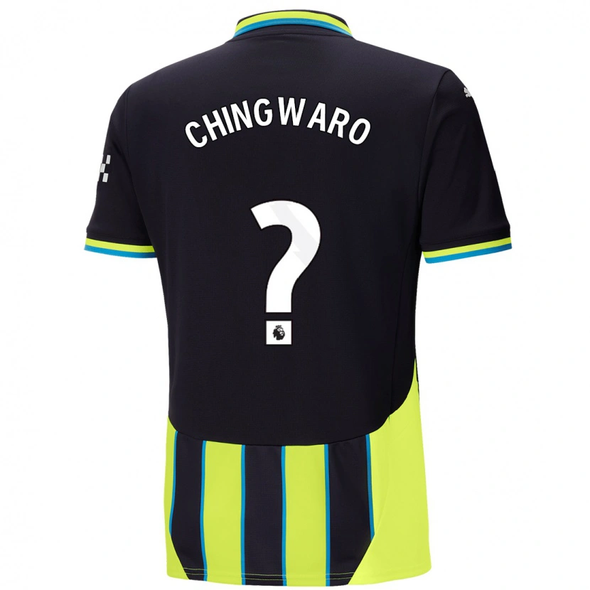 Danxen Niño Camiseta Seth Chingwaro #0 Azul Amarillo 2ª Equipación 2024/25 La Camisa