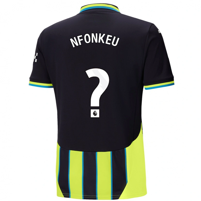 Danxen Niño Camiseta Brooklyn Nfonkeu #0 Azul Amarillo 2ª Equipación 2024/25 La Camisa