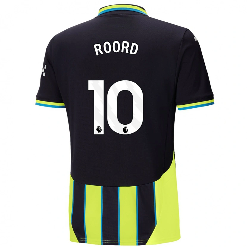 Danxen Niño Camiseta Jill Roord #10 Azul Amarillo 2ª Equipación 2024/25 La Camisa