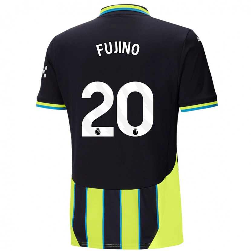 Danxen Niño Camiseta Aoba Fujino #20 Azul Amarillo 2ª Equipación 2024/25 La Camisa