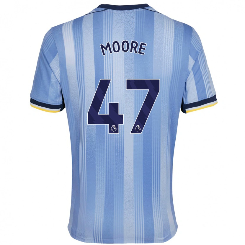 Danxen Niño Camiseta Mikey Moore #47 Azul Claro 2ª Equipación 2024/25 La Camisa