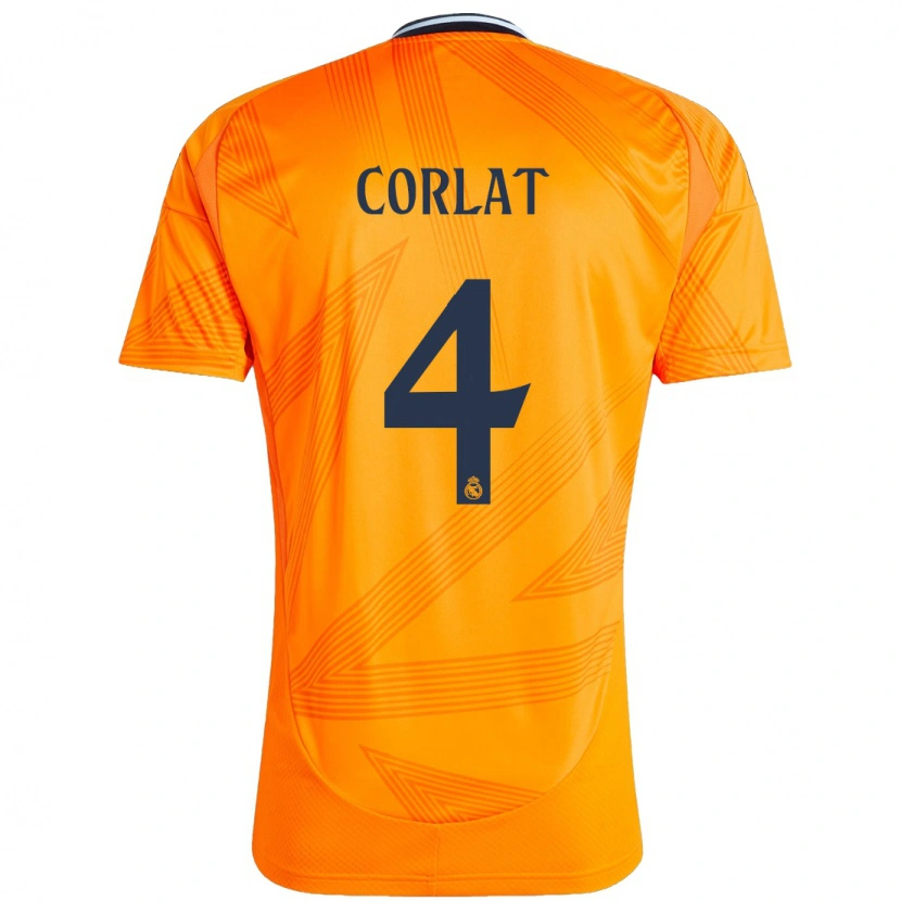 Danxen Niño Camiseta Edu Corlat #4 Naranja 2ª Equipación 2024/25 La Camisa