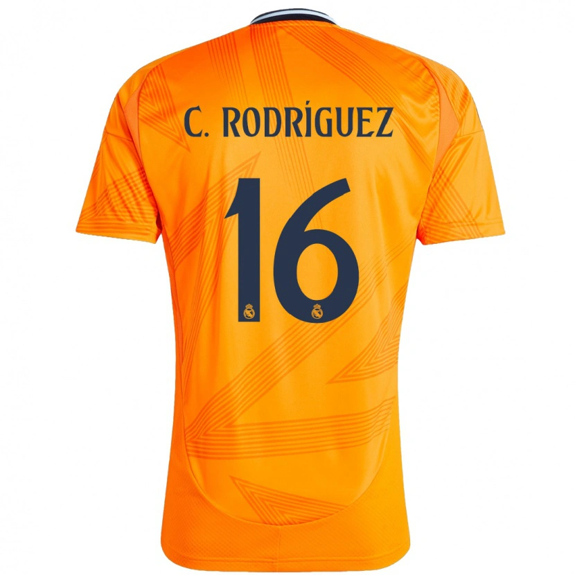 Danxen Niño Camiseta Carlos Rodríguez #16 Naranja 2ª Equipación 2024/25 La Camisa