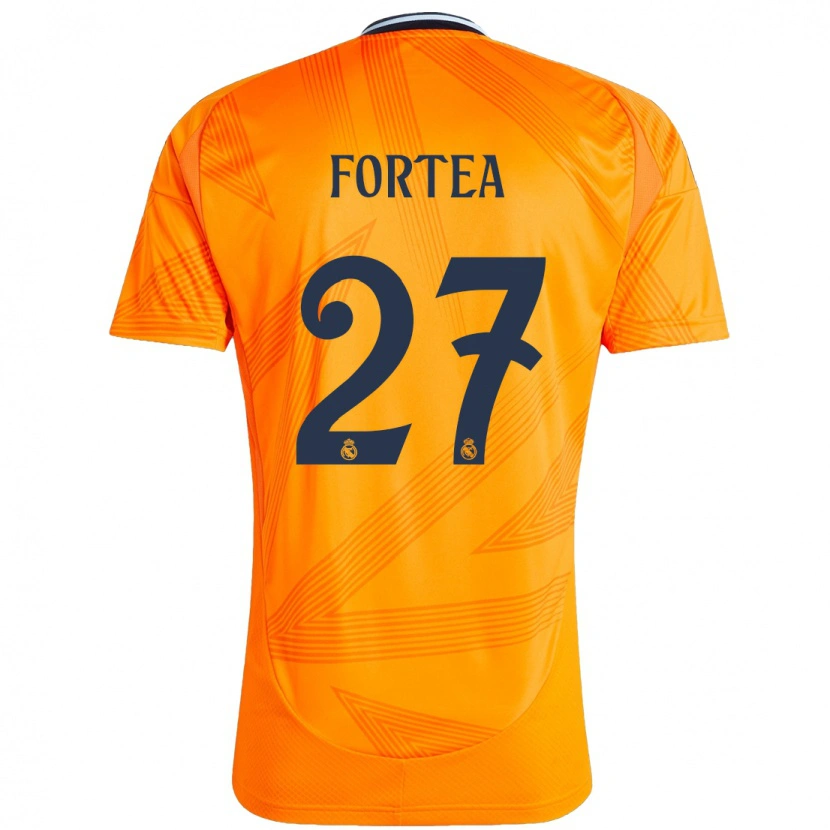 Danxen Niño Camiseta Jesús Fortea #27 Naranja 2ª Equipación 2024/25 La Camisa