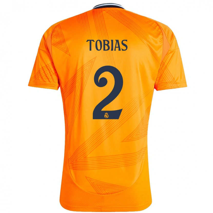 Danxen Niño Camiseta Vinícius Tobias #2 Naranja 2ª Equipación 2024/25 La Camisa