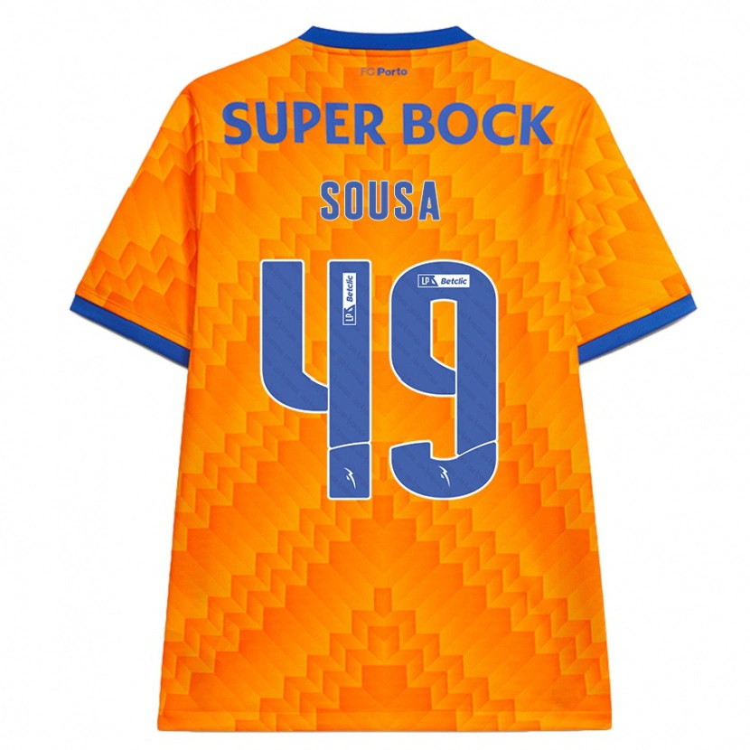 Danxen Niño Camiseta Gonçalo Sousa #49 Naranja 2ª Equipación 2024/25 La Camisa