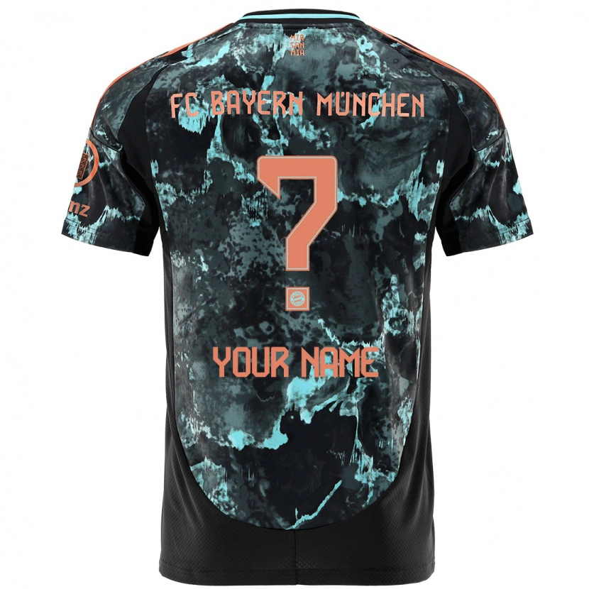 Danxen Niño Camiseta Su Nombre #0 Negro 2ª Equipación 2024/25 La Camisa