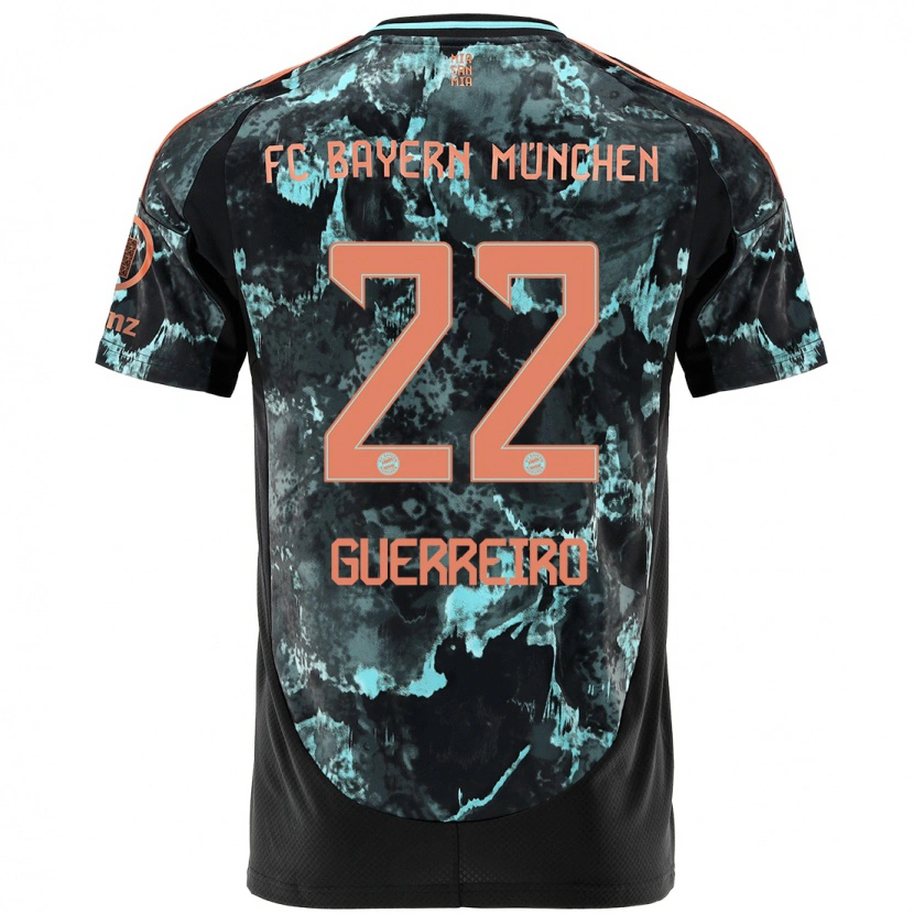 Danxen Niño Camiseta Raphaël Guerreiro #22 Negro 2ª Equipación 2024/25 La Camisa