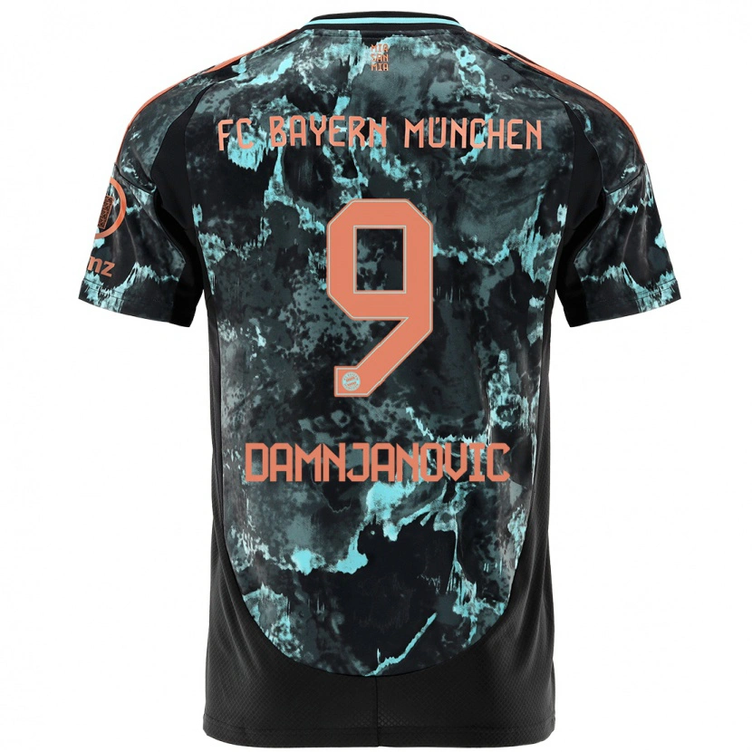 Danxen Niño Camiseta Jovana Damnjanović #9 Negro 2ª Equipación 2024/25 La Camisa