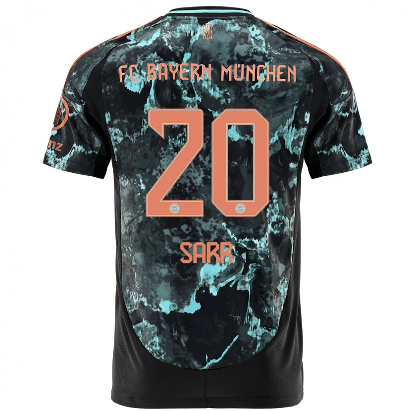 Danxen Niño Camiseta Bouna Sarr #20 Negro 2ª Equipación 2024/25 La Camisa
