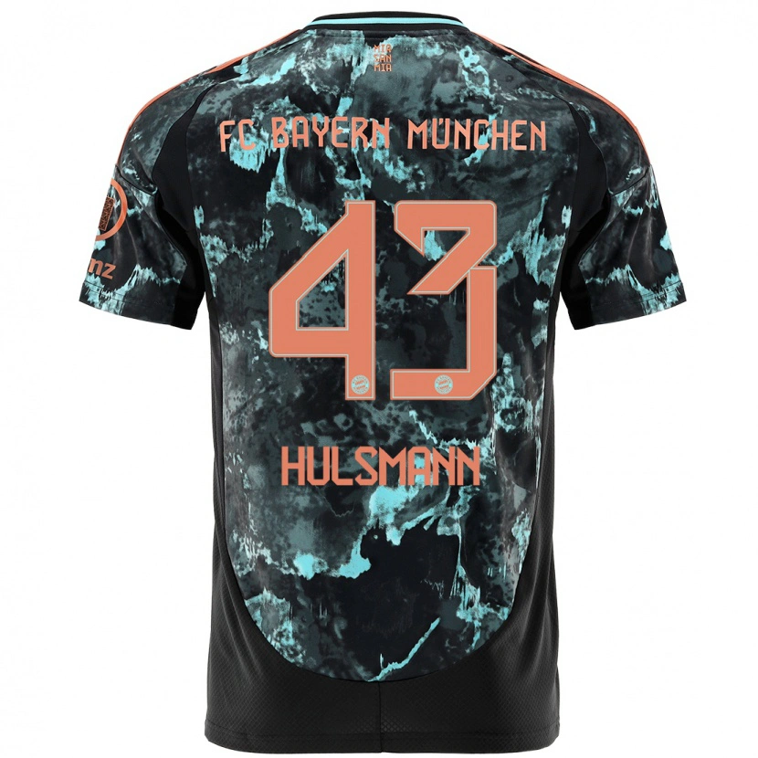 Danxen Niño Camiseta Tom Hülsmann #43 Negro 2ª Equipación 2024/25 La Camisa
